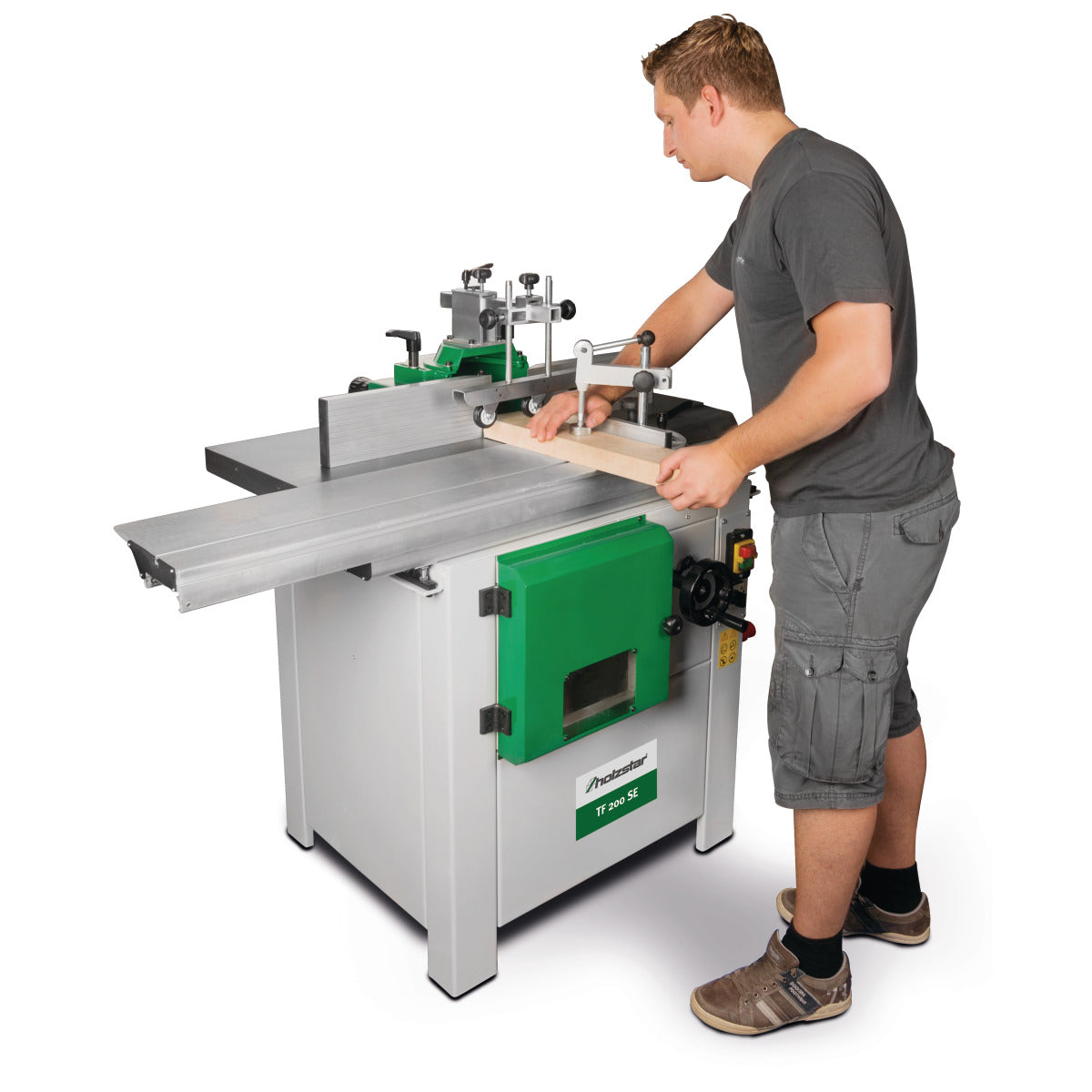 TF 200 SE Tischfräse mit Aluminiumschiebeschlitten und schwenkbarer Frässpindel