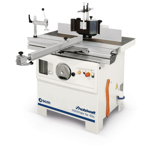 minimax tw 45c - mit Aluminiumschiebeschlitten und schwenkbarer Frässpindel - hohe Leistung bei geringer Investition