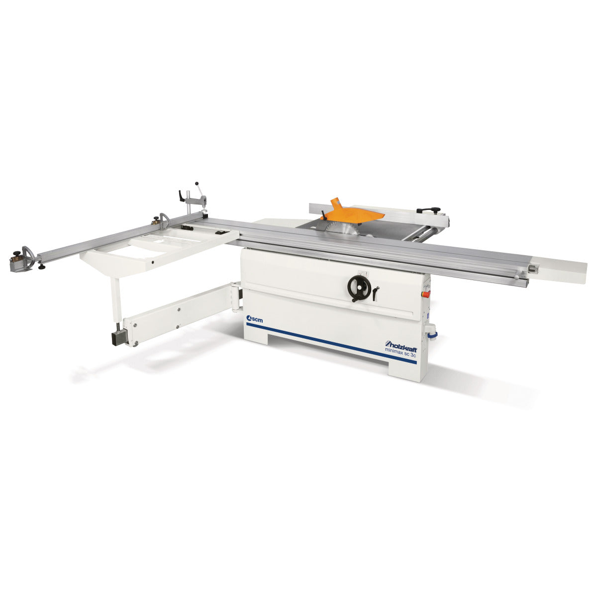 Holzkraft minimax sc 3c - Ultrakompakte Formatkreissägen mit schwenkbarem Sägeblatt und Format-Schliebeschlitten aus eloxiertem Aluminium