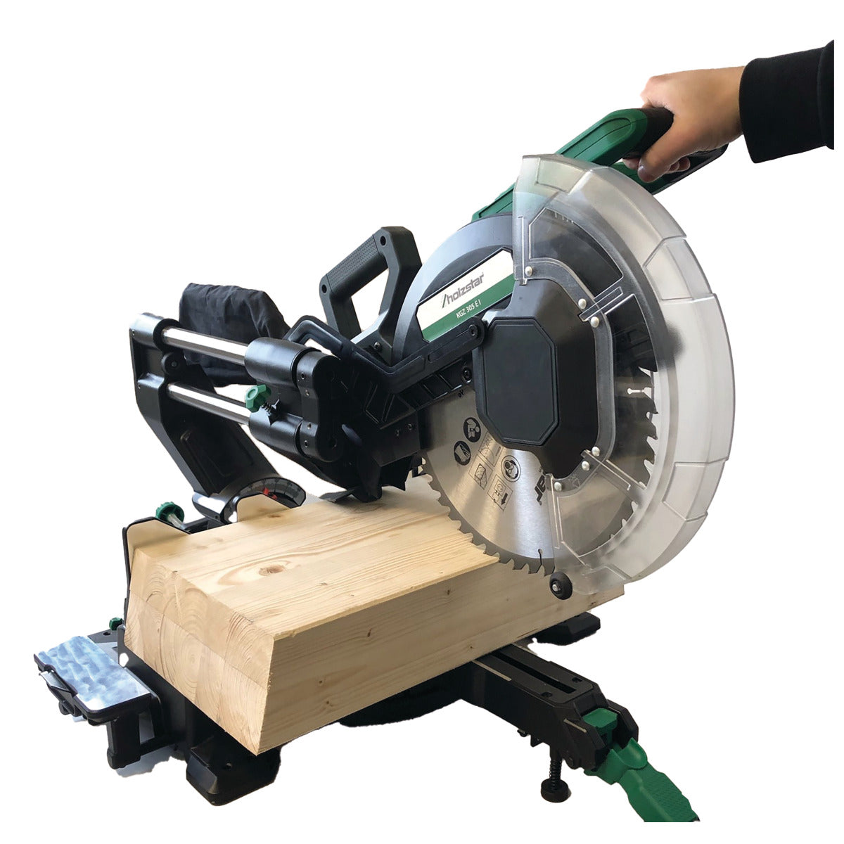 Holzstar KGZ 305 E I - Platzsparende Kapp- und Gehrungssäge mit Zugfunktion