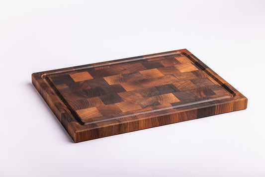 Hirnholz-Schneidbrett aus Nussbaumholz 380x280x25 mm (Kopie)