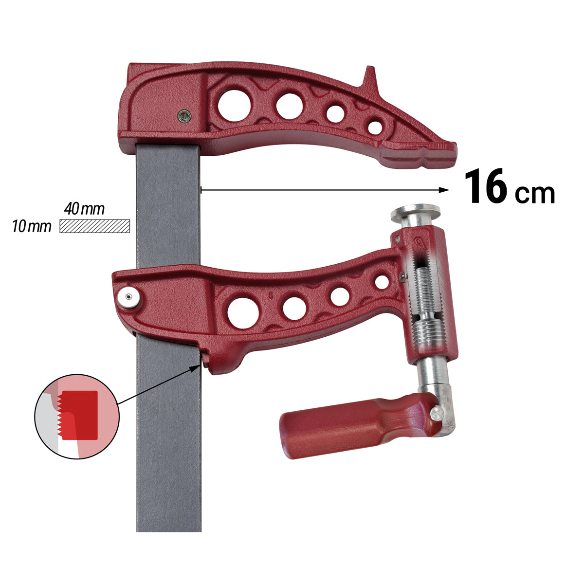 Piher Maxipress R- Einhand-Hochleistungsschraubzwinge